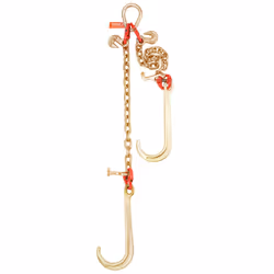 G80 V Bridle Chain, 3/8" x 2' Towing Chain Bridle with 15" J Hooks, T Hooks & Grab Hooks, Heavy Duty Transport Tow Chain Bridle with 15600lbs Safe - Additional view 8