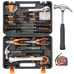 VEVOR Household Tools Kit  132 Piece General Home/Auto Repair Tool Set with Portable Tool Storage Case  for Home Maintenance  College Dormitory Use  D