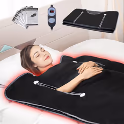 VEVOR Sauna Blanket  Portable Far Infrared Sauna for Home  Oxford Sauna Bag w/Arm Holes & Carbon Fiber Heating  1-6 Level Adj ...