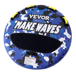 VEVOR Towable Tubes for Boating, 1-2 Riders Inflatable Boat Tubes and Towables, 340 lbs, 51.8 Round Water Sport Towable Tube for Boat to Pull, Full N