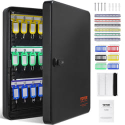 VEVOR Cabinet Safe with Combination Lock  Digital Security Storage Box Steel Organizer with Adjustable Racks  48 pcs Colorful Key Tags and A