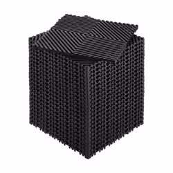 VEVOR Interlocking Drainage Mat  12  x 12  Modular Interlocking Cushion  24 Pcs Splicing Drainage Mats  Non-Slip Black PP Dra ...