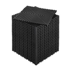 VEVOR Interlocking Drainage Mat  12  x 12  Modular Interlocking Cushion  24 Pcs Splicing Drainage Mats  Non-Slip Black PP Drainage Floor Tile and Show