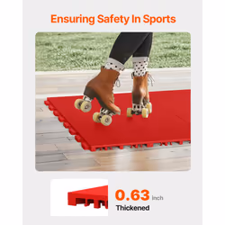 VEVOR Dryland Tiles for Hockey Floor Mat  12 x 12 in 8 Pcs Interlocking Versatile Training Surface  Dance Floor Tiles  Hockey Training Equipment Board