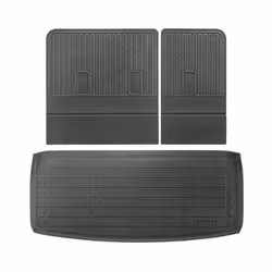 VEVOR Cargo Mats Compatible Tahoe & GMC Yukon 2021-2024 Custom Fit TPE Cargo Liner Set for SUVs Trunk and Rear Back Seat Pr ...