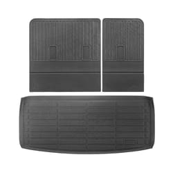 VEVOR Cargo Mats Compatible Tahoe & GMC Yukon 2021-2024  Custom Fit TPE Cargo Liner Set for SUVs  Trunk and Rear Back Seat Protector Replacement  Trun