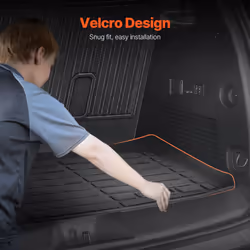 VEVOR Cargo Mats Compatible Tahoe & GMC Yukon 2021-2024  Custom Fit TPE Cargo Liner Set for SUVs  Trunk and Rear Back Seat Protector Replacement  Trun