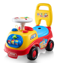 VEVOR Ride On Push Car for Toddlers  Ages 19+ Months  Ride Racer  Sit to Stand Toddler Ride On Toy  Kids Ride On Car with Music Steering  Horn & Under