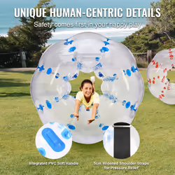 VEVOR Inflatable Bumper Balls 2-Pack  5FT/1.5M Body Sumo Zorb Balls for Adult  0.8mm Thick PVC Human Hamster Bubble Balls for Outdoor Team Gaming Play
