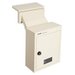 VEVOR Through The Wall Drop Box, Heavy Duty Steel Through The Wall Mailbox with 2.8-7.9 13 Combination Lock, 12.5x6.3x16.9 Mail Drop Box, Beige
