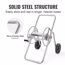 VEVOR Hose Reel Cart  Hold Up to 175 ft of 58 Hose Hose Not Included  Garden Water Hose Carts Mobile Tools with Wheels  Heavy