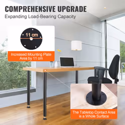 VEVOR 28 Inch Adjustable Desk Legs  Reinforced Steel Office Table Furniture Legs Set of 4 for DIY  1200 lbs Load Capacity Heavy Duty Desk Legs  Quick