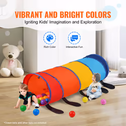 VEVOR Kids Pop-up Play Crawl Tunnel Toy for Boys,Girls,Toddlers or Pet w/ Case - 1 segment caterpillar, Single form