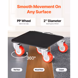 VEVOR Furniture Dolly  Maximum Load 3474 lbs  Heavy Duty Furniture Movers with 5 360 Rotation Wheels  Carbon Steel Panel  Furniture Lift Slider Tool S