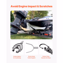 VEVOR Transom Saver  26.9-62.2 in  Adjustable Boat Transom Saver with Heavy-Duty Head  Corrosion-Resistant Easy-to-Install Transom Savers for Less Tha