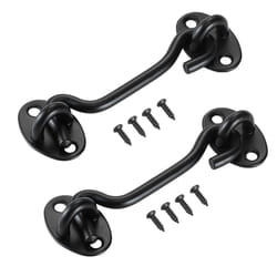 VEVOR Hook and Eye Gate Latch  2 Pack Barn Door Latch Hook with Mounting Screws  Stainless Steel Hook and Eye Latch  Hook Lock for Sliding Barn Door