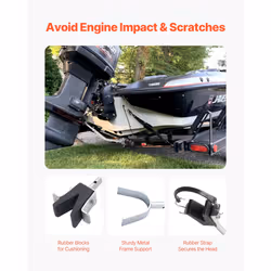 VEVOR Transom Saver  23.6-59 in  Adjustable Boat Transom Saver with Composite Head  Corrosion-Resistant Easy-to-Install Transom Savers for Less Than 1