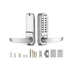VEVOR Mechanical Keyless Entry Door Lock  14 Key Mechanical Door Lock  Mechanical Keypad Door Lock with Handle  Stainless Steel Waterproof Keyless Gat