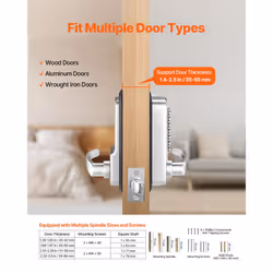 VEVOR Mechanical Keyless Entry Door Lock  14 Key Mechanical Door Lock  Mechanical Keypad Door Lock with Handle  Stainless Steel Waterproof Keyless Gat