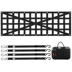 VEVOR Tailgate Net for Truck Bed  54 in x 18 in  Cargo Net Durable with 4 Adjustable Buckle Straps  Cross-Reinforced Design  Extendable & Durable  Sui