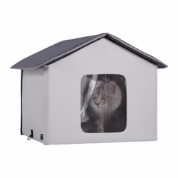 VEVOR Heated Cat House  Outdoor Kitty Shelter  600D Oxford Cloth Foldable Cat Shelter with Heated Pad for Winter to Stay Warm ...