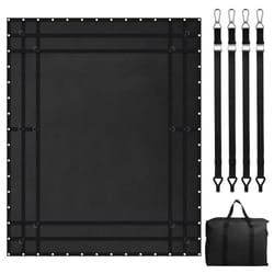 VEVOR Waterproof Cargo Net  120 in x 105 in  Heavy Duty Truck Cargo Net-(WLL) 700lbs  4 Adjustable Straps with Carabiners & S-Hooks  Truck Bed Cover f