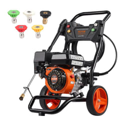 VEVOR Gas Pressure Washer, 3400 PSI 2.6 GPM, Gas Powered Pressure Washer 10L/min with Aluminum Pump, Spray Gun and Extension Wand, 5 Nozzle Set, for