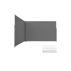 Vevor KSSCP200X600QPNQGV0 79 x 236 in. Outdoor Privacy Screen Retractable Side Awning, Grey