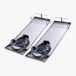 VEVOR Stainless Steel Knee Boards for Cement Finishing 30''x10'' Sliders with Pads & Straps Ideal for Smooth Concrete Appli ...