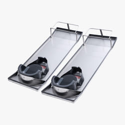 VEVOR Stainless Steel Knee Boards for Cement Finishing  30''x10'' Sliders with Pads & Straps  Ideal for Smooth Concrete Application