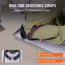 VEVOR Stainless Steel Knee Boards for Cement Finishing  30''x10'' Sliders with Pads & Straps  Ideal for Smooth Concrete Application