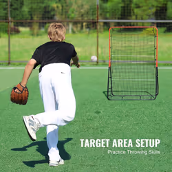 VEVOR Baseball and Softball Rebounder  3 x 4.5 ft PitchBack Pitching Nest  3-Way Pitchback Net  Fielding Trainer  Bounce Back Net for Fielding/Throwin