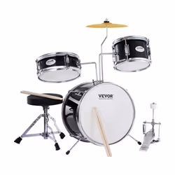 VEVOR Drum Set for Kids Beginner Junior Drum Kit with Adjustable Throne Sticks Cymbal Pedal Tom Snare Bass Starter Drum ...