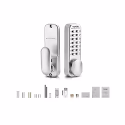 VEVOR Mechanical Keyless Entry Door Lock 14 Key Mechanical Door Lock Mechanical Keypad Door Knob Single-Side Stainless Ste ...