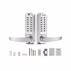 VEVOR Mechanical Keyless Entry Door Lock 14 Key Mechanical Door Lock Mechanical Keypad Door Lock with Handle Double-Sided ...
