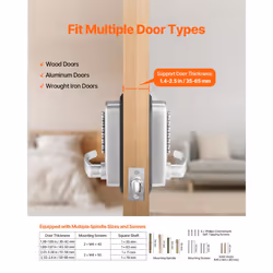 VEVOR Mechanical Keyless Entry Door Lock  14 Key Mechanical Door Lock  Mechanical Keypad Door Lock with Handle  Double-Sided Stainless Steel Waterproo