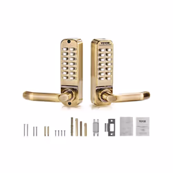 VEVOR Mechanical Keyless Entry Door Lock  14 Key Mechanical Door Lock  Mechanical Keypad Door Lock with Handle  Double-Sided  ...