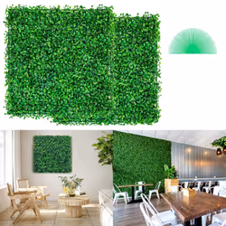 VEVOR Artificial Boxwood Panels 12PCS 10x10 inch Artificial Grass Backdrop Wall Boxwood Hedge Wall Mat Privacy Hedge Screen ...