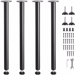 VEVOR 30 Inch Adjustable Desk Legs Reinforced Steel Office Table Furniture Legs Set of 4 for DIY 1200 lbs Load Capacity Hea ...