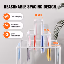 VEVOR Pool Towel Rack  8 Bars Outdoor PVC Towel Holder  Freestanding Pool Towel Hanger Stand Next to Hot Tub  Outdoor Indoor Quilt Drying Rack Organiz