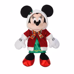 Disney Store Official Holiday Plush - Minnie Mouse Stuffed Animals with Embroidered Details Plush Sculpting Christmas Collec ...