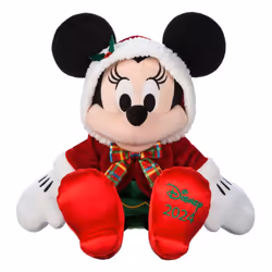 Disney Store Official Holiday Plush - Minnie Mouse Stuffed Animals with Embroidered Details  Plush Sculpting Christmas Collection Soft Toys. Suitable