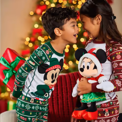 Disney Store Official Holiday Plush - Minnie Mouse Stuffed Animals with Embroidered Details  Plush Sculpting Christmas Collection Soft Toys. Suitable