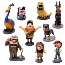 Disney Store Official Deluxe Figure Play Set (Up) - Set of 9 Detailed Figures