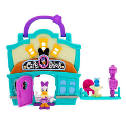 Disney Store Official Daisy Duck Caf? Daisy Playhouse Toys Play Set - Interactive Play House Junior Mickey Mouse Toys - Poseable Daisy Figure  15-Piec
