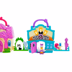 Disney Store Official Daisy Duck Caf? Daisy Playhouse Toys Play Set - Interactive Play House Junior Mickey Mouse Toys - Poseable Daisy Figure  15-Piec