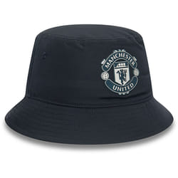 New Era Man UTD FC Rubber Woven Navy Bucket Hat - L/XL