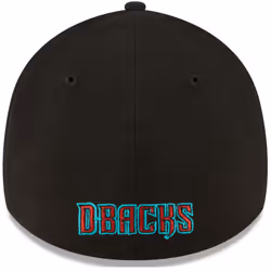 New Era MLB 39Thirty Team Classic Stretch Flex Fit Team Color Primary Logo Primary Logo Baseball Cap Hat - Arizona Diamondbacks Black - Large - X-Larg