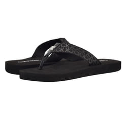 Calvin Klein Women's CALUHA Flip-Flop Black Logo 001 8