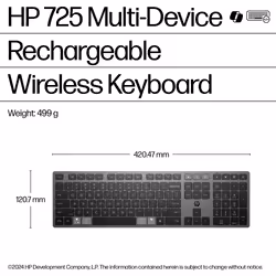 HP 725 Multi-Device Rechargeable Wireless Keyboard - Additional view 4